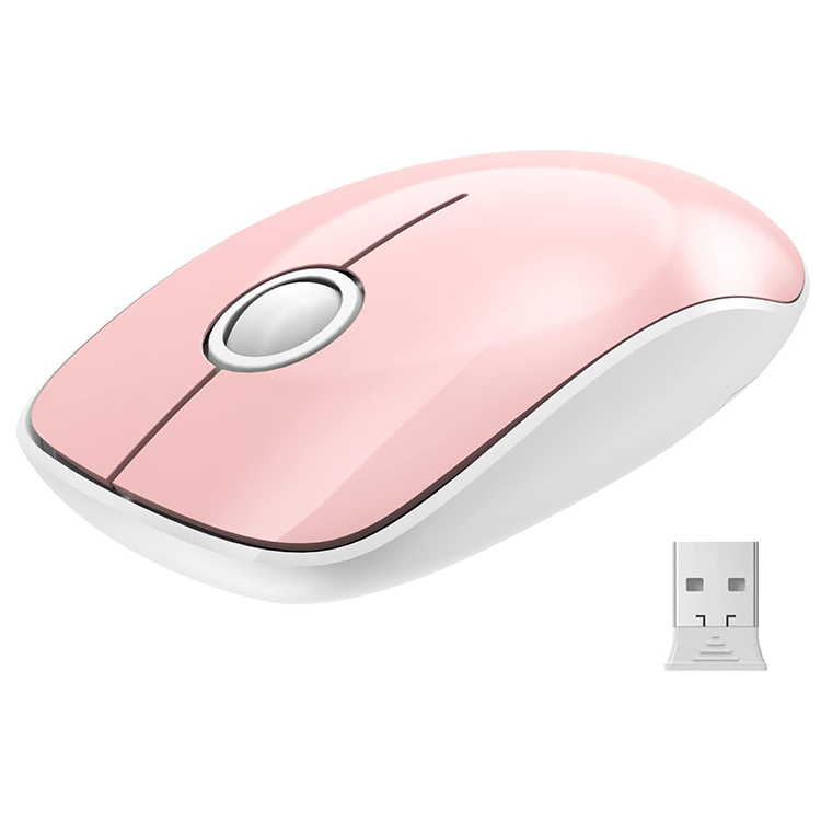 FD Wireless Mouse, V8 2.4G Optical Silent Cordless Mouse with USB Receiver and Manual, Slim Portable Travel Computer Mice for Laptop Desktop PC MacBook Chromebook, Mint Green