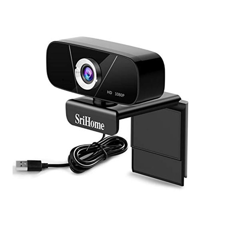 Srihome SH003 2MP Full HD 1080P Webcam for PC Laptop Desktop, USB Webcam with Microphone for Video Conferencing Video Calls, USB Full HD Webcam Compatible with Skype, FaceTime, Hangouts, Plug and Play