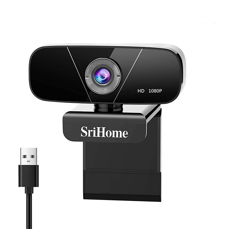 Srihome SH003 2MP Full HD 1080P Webcam for PC Laptop Desktop, USB Webcam with Microphone for Video Conferencing Video Calls, USB Full HD Webcam Compatible with Skype, FaceTime, Hangouts, Plug and Play