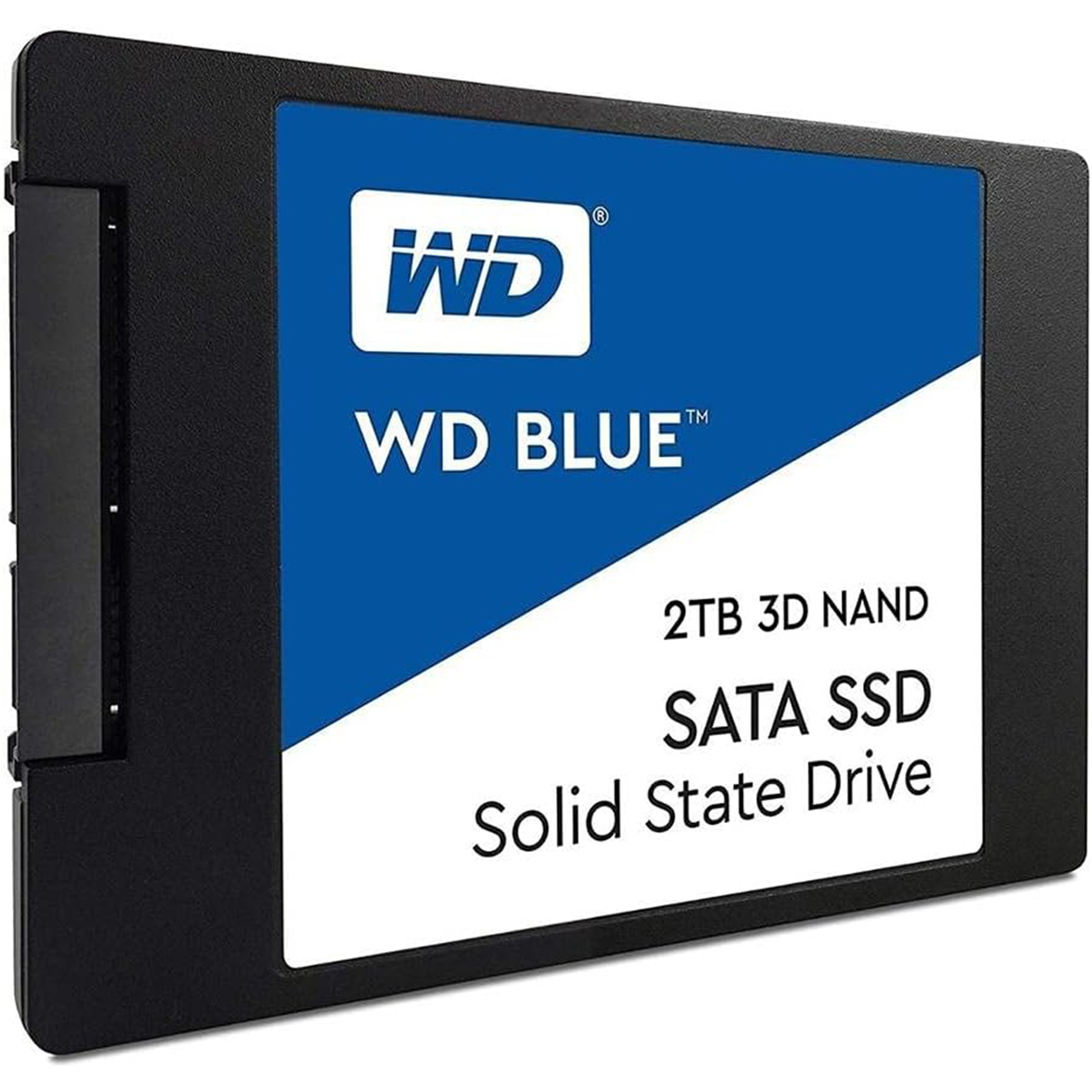 Western Digital 2TB WD Blue 3D NAND Internal PC SSD - SATA III 6 Gb/s, 2.5"/7mm, Up to 560 MB/s - WDS200T2B0A, Solid State Hard Drive