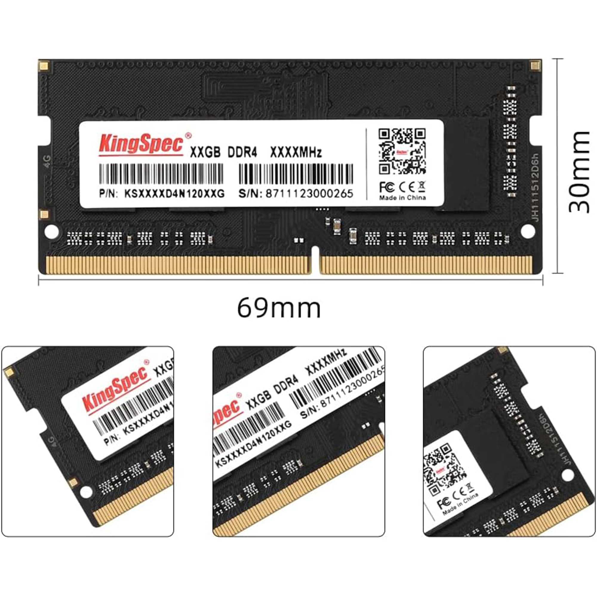 KingSpec 8GB DDR4 RAM 2666MHz, 1.2V 260-Pin Laptop Memoria RAM PC4-21300 SODIMM Computer Memory Modules (2666MHz,8GB)
