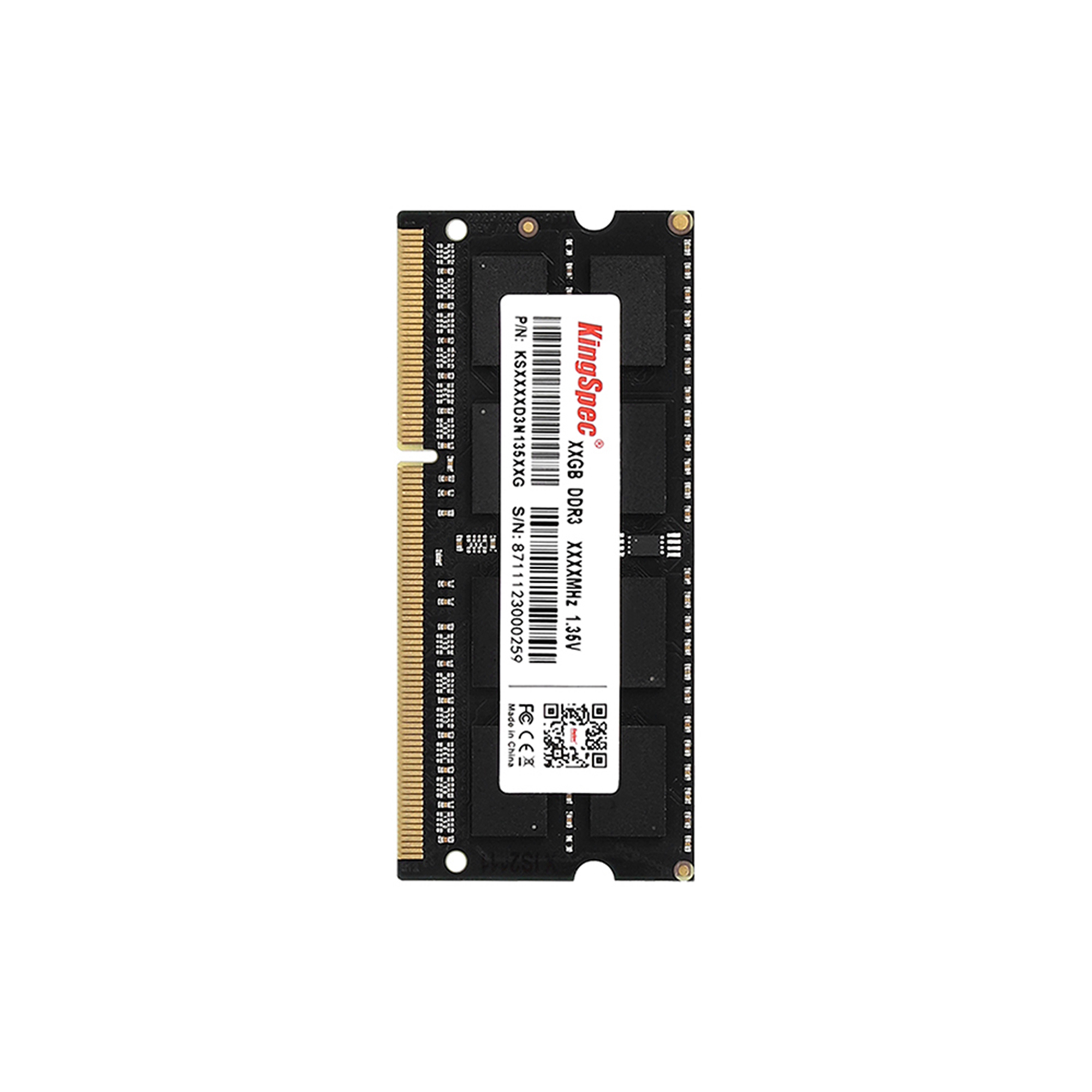 KingSpec 8GB DDR3 1600MHz Laptop RAM – PC3-12800 SODIMM, 204-Pin, 1.5V Memory Module