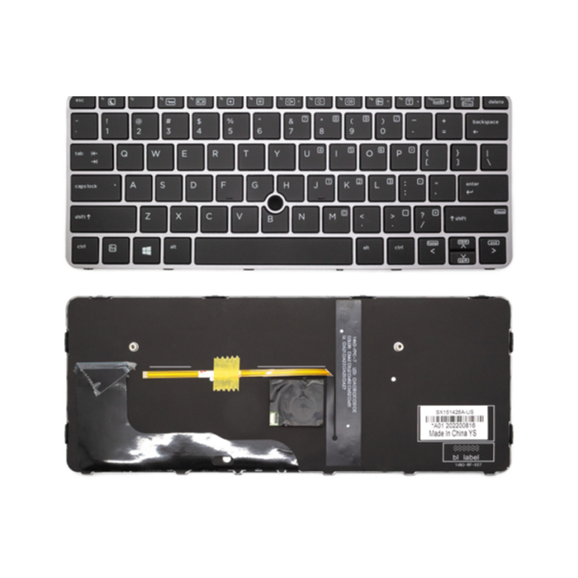 Keyboard  HP EliteBook 820 G3, 826630-B31, 828 G3, 725 G4 Laptops With Silver Frame