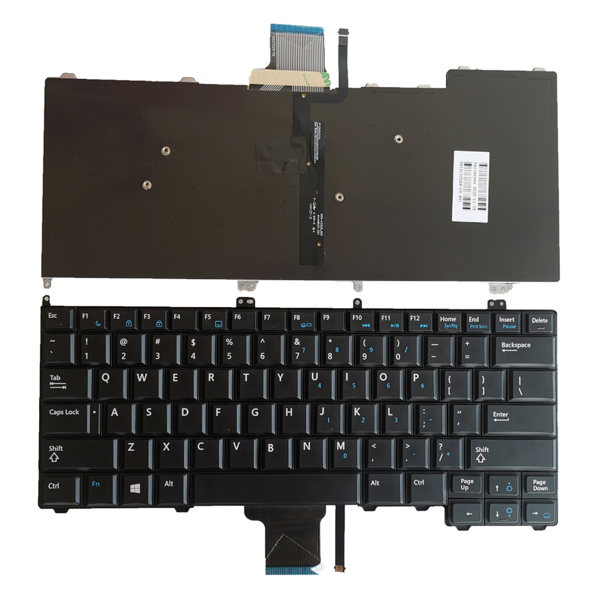 Keyboard for Dell Latitude E7420 / E7440 / E7240 / E7420D – US Layout, Black