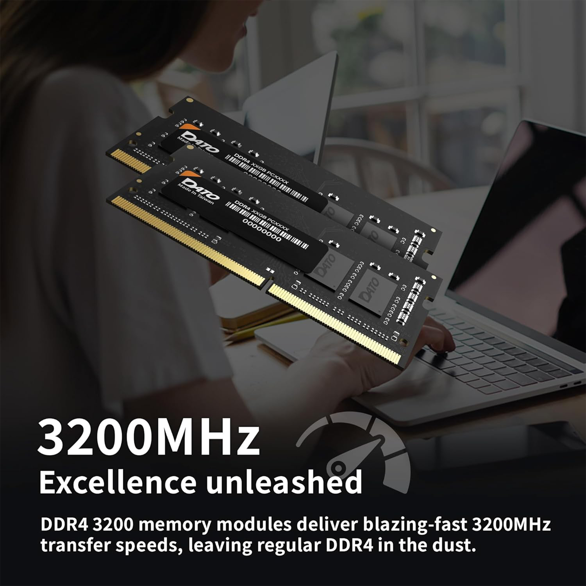 NEW DATO 8GB DDR4 2666MHz Laptop RAM – 260-Pin SODIMM, PC4-21300, 1.2V