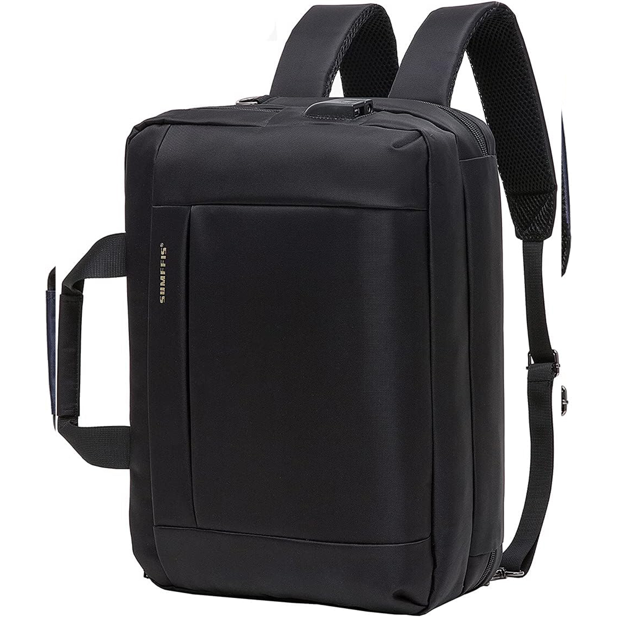 Sumffis 15.6-Inch Laptop Backpack – Business Water-Resistant Bag with USB Charging & Headphone Port