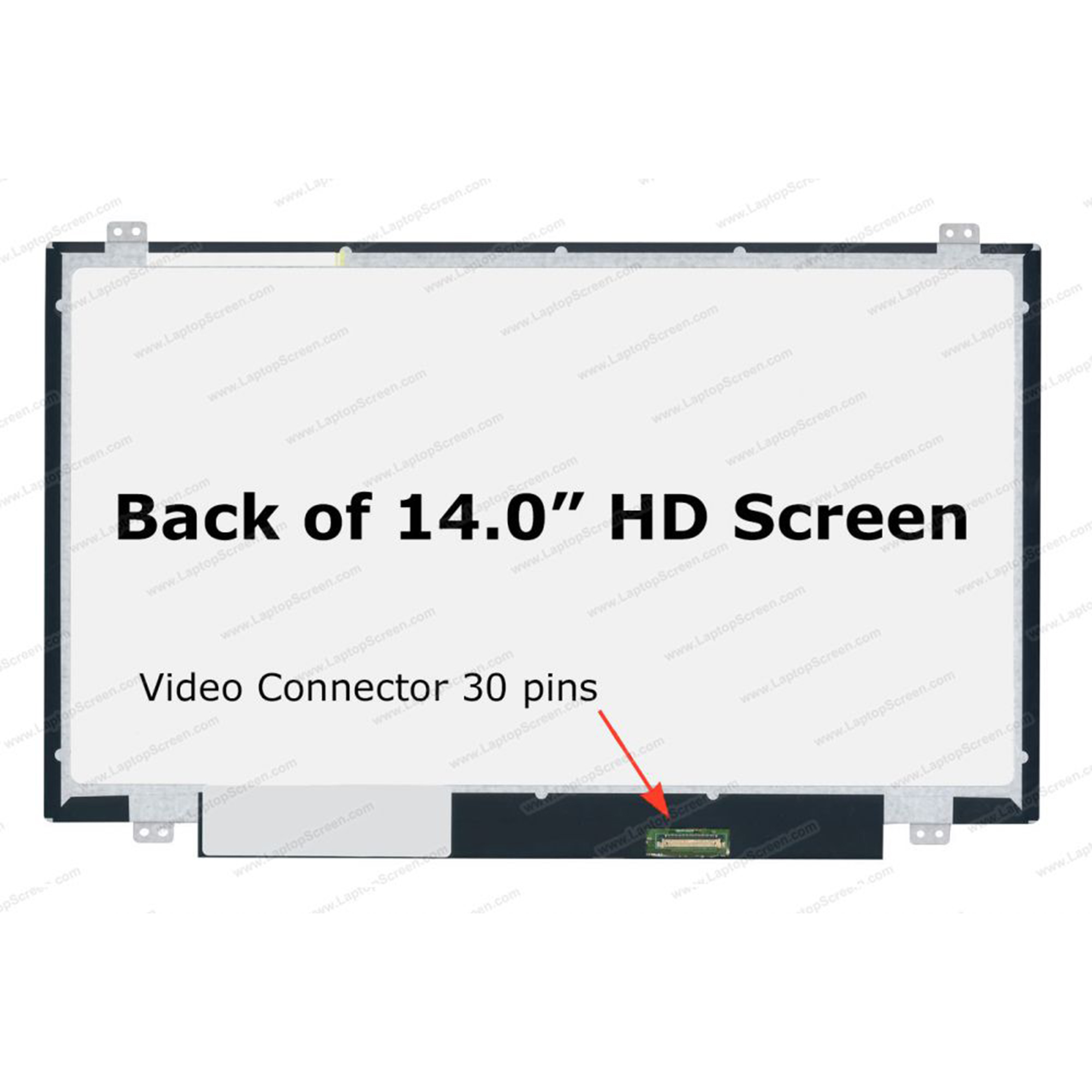 NT140WHM-N41 14.0" HD Laptop Screen Replacement - Matte, 30-Pin eDP, 1366x768