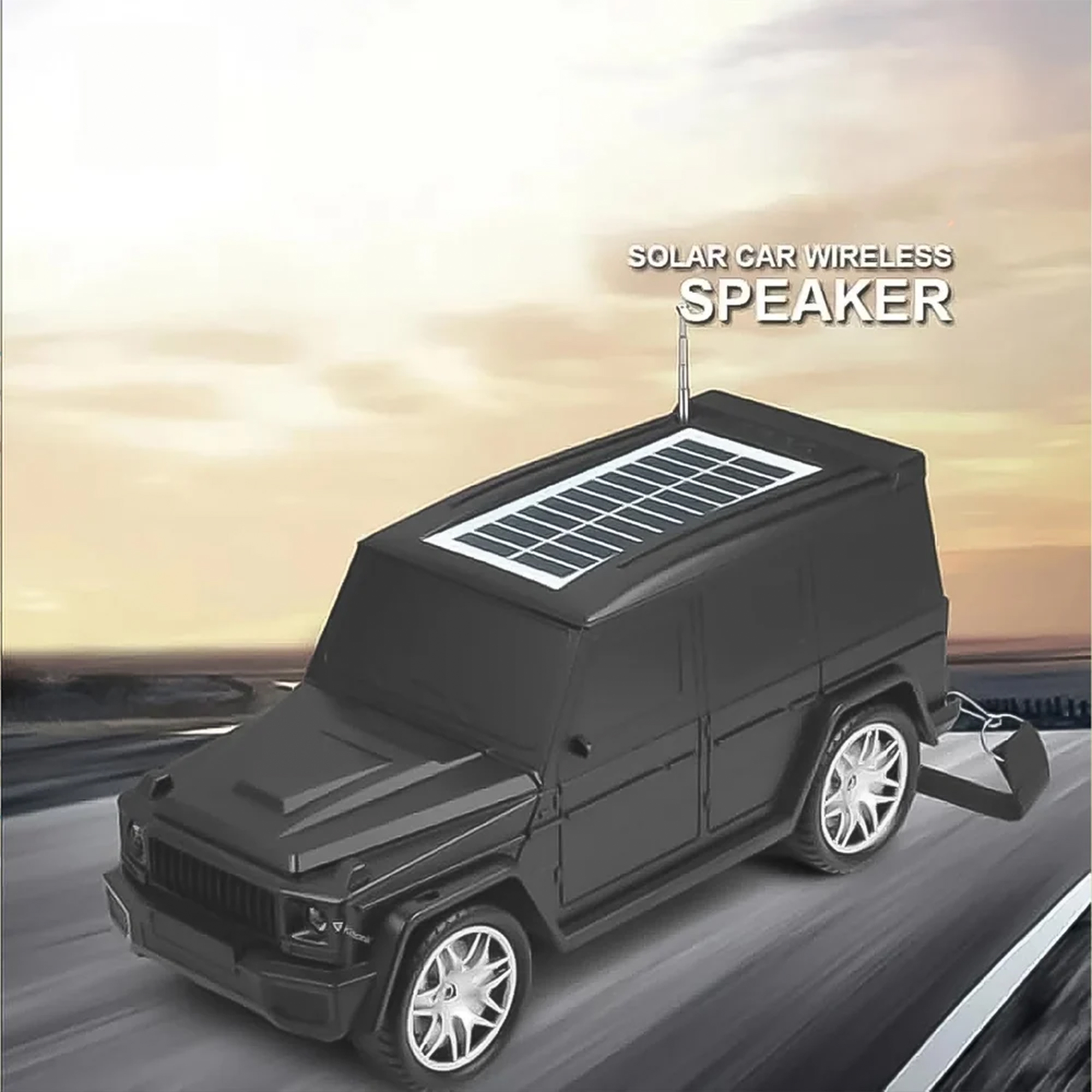Kisonli B2 Portable Bluetooth Speaker – Solar Charging, USB, Flashlight – Car & Outdoor Use