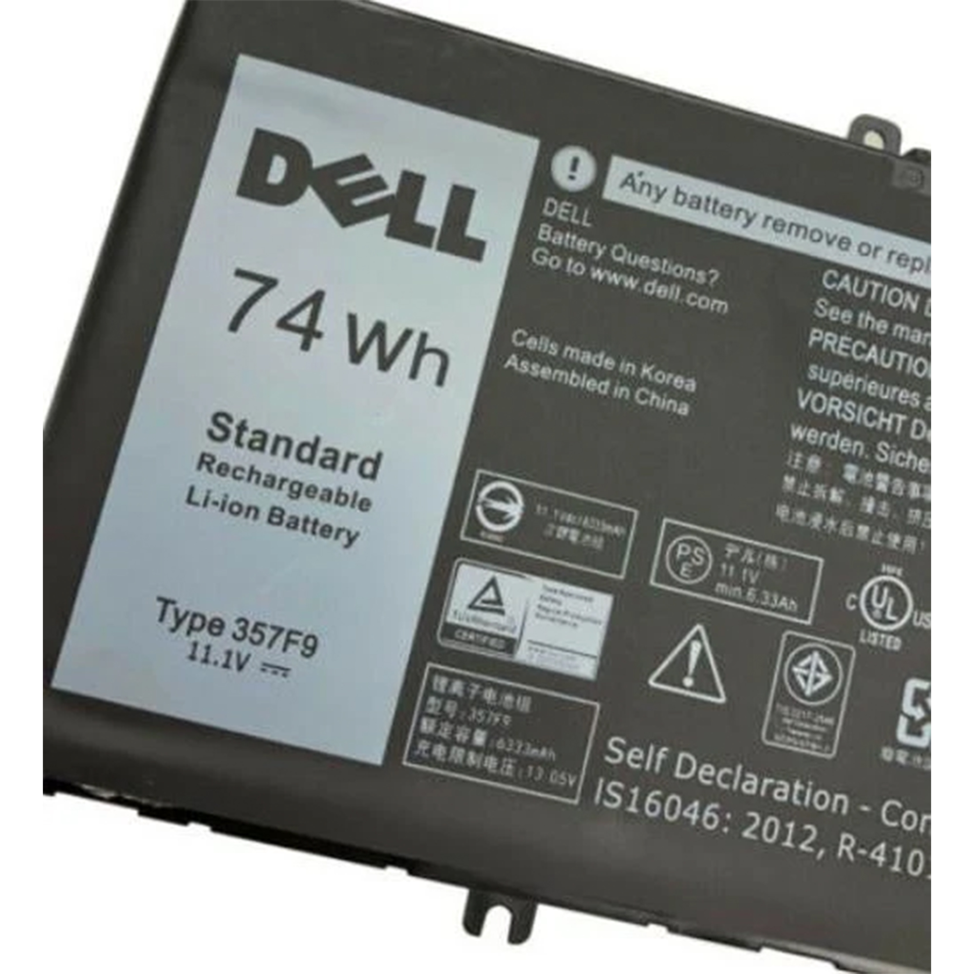 Laptop Battery for Dell Inspiron 15 7000 Series (7559, 7557, 7566, 7567, 7759, 5576, 5577) – 357F9 / 71JF4 / 0GFJ6, 11.1V, 74Wh, 6-Cell