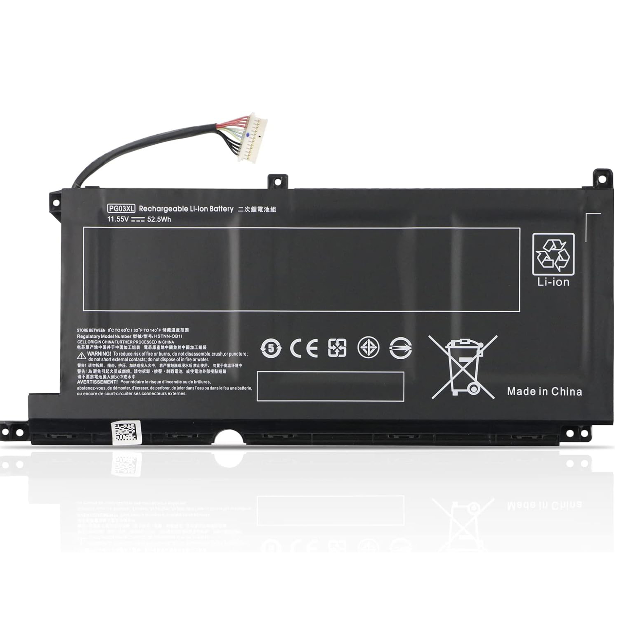 PG03XL Battery for HP 15-DK Series – HSTNN-DB9G HSTNN-OB1L – 11.55V 71Wh PG03XL Battery for HP 15-DK Series – HSTNN-DB9G HSTNN-OB1L – 11.55V 71Wh