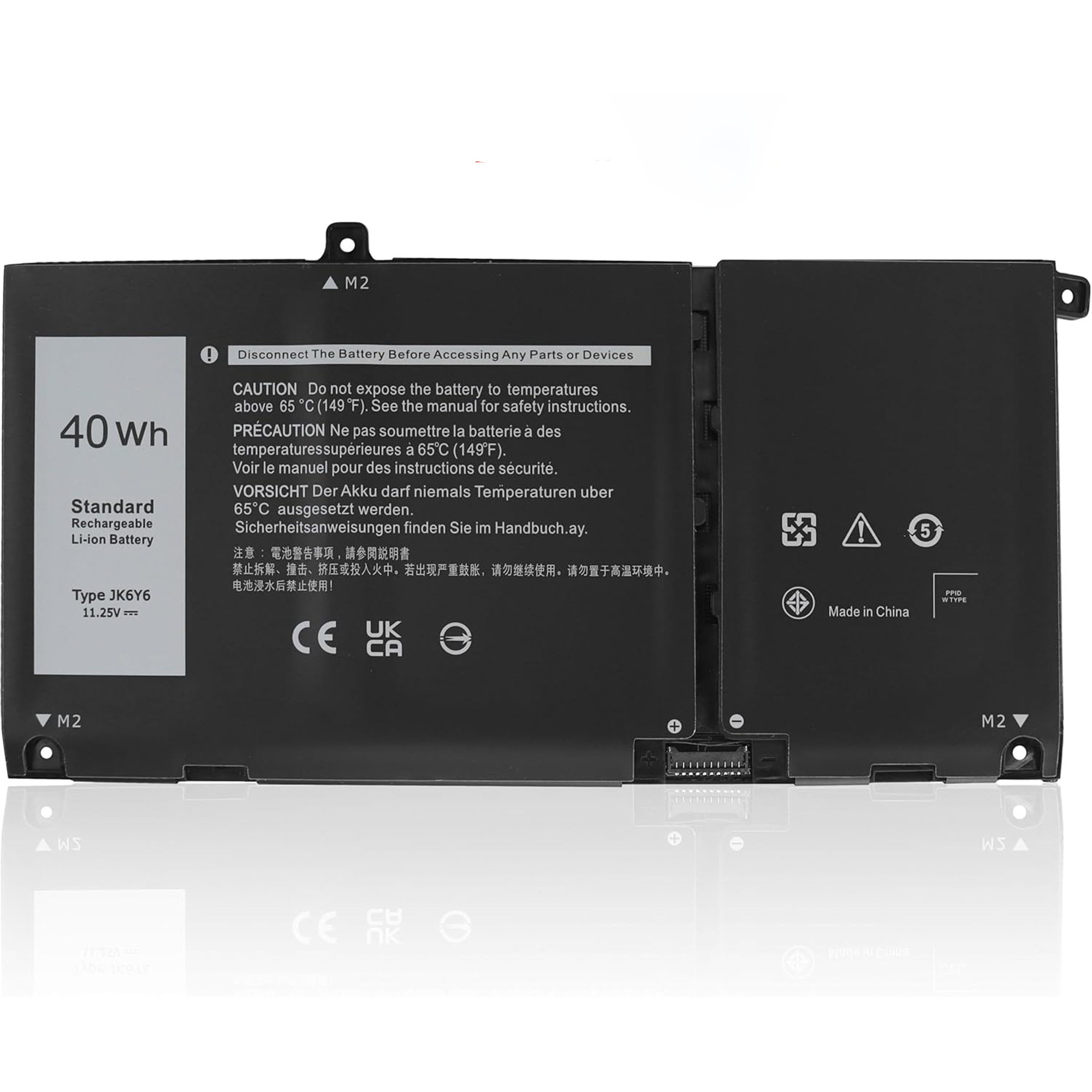 Battery for Dell Latitude 3410 Laptop – High Performance Replacement – 11.4V 42Wh
