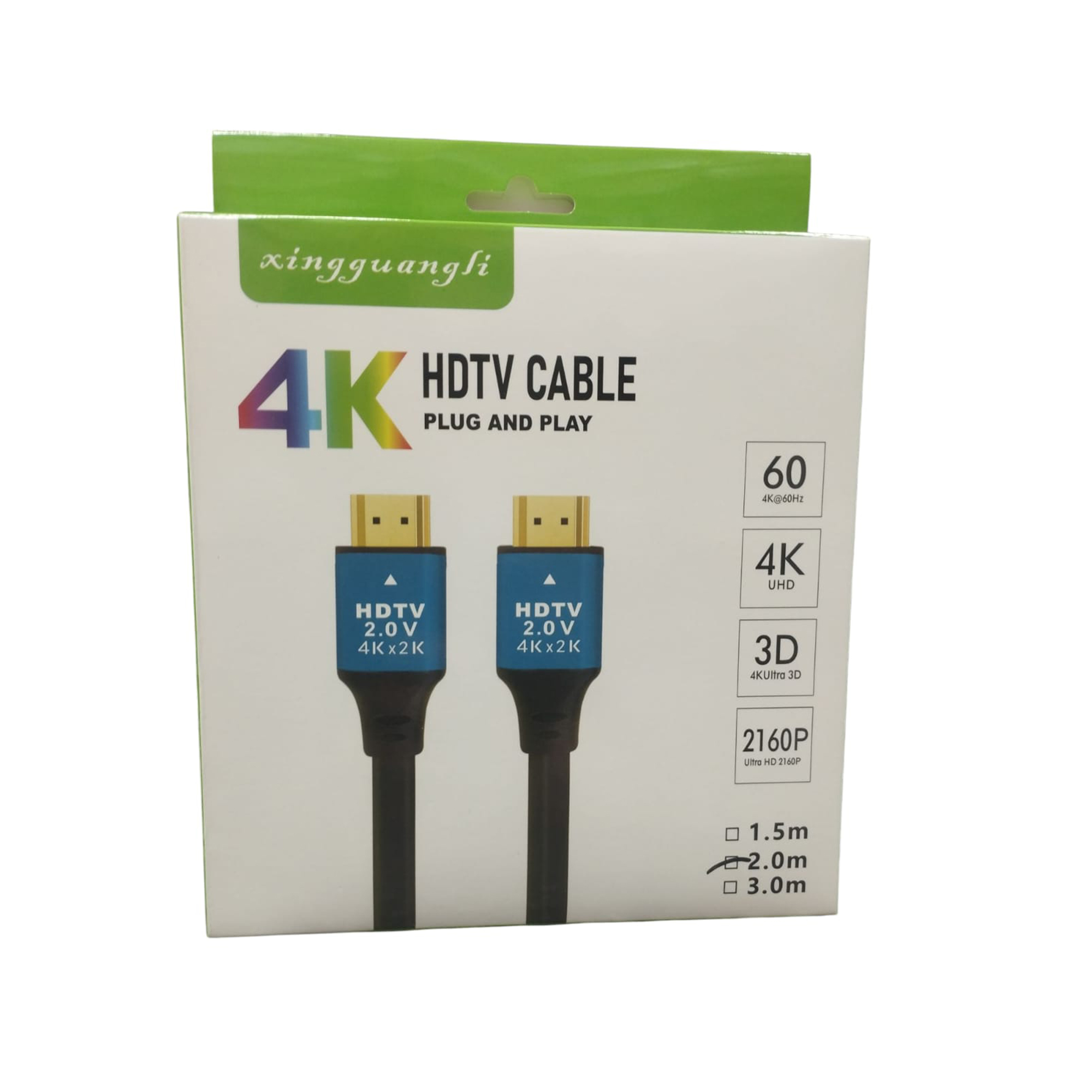 Xingguangli 2m HDMI Cable – 4K@60Hz | HDMI 2.0V | UHD 2160P | 3D Support